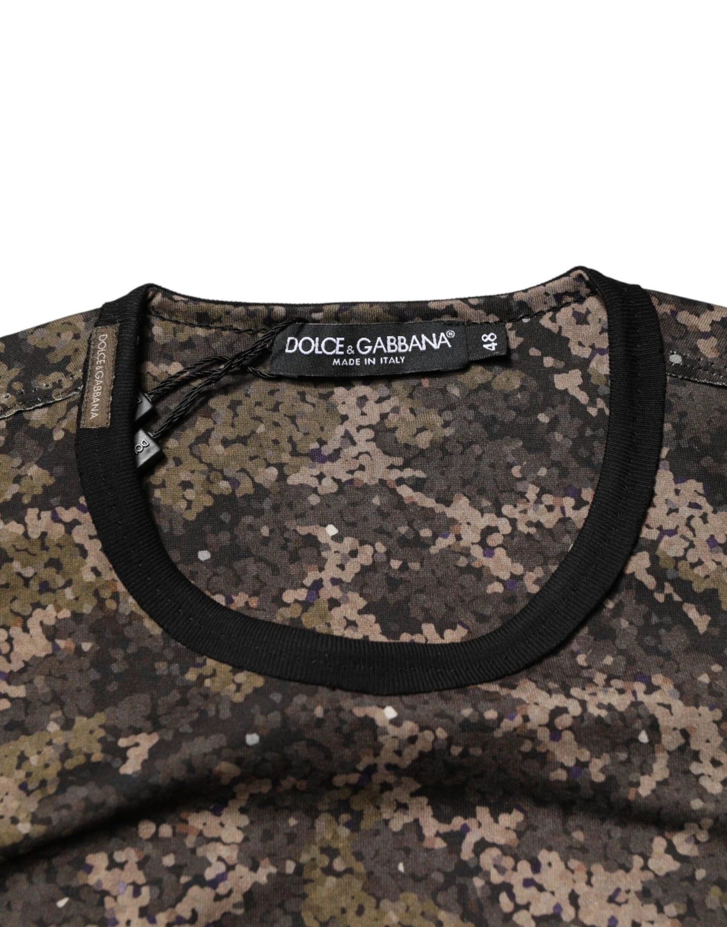 Dolce & Gabbana Multicolor Camouflage Long Sleeves T-shirt by Dolce & Gabbana