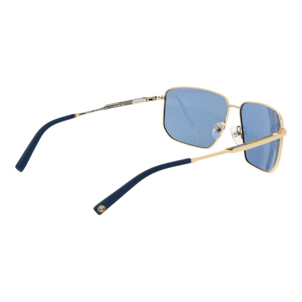 Lunettes de soleil Timberland homme rectangulaires monture métal dorée, verres gris – TI-1063350