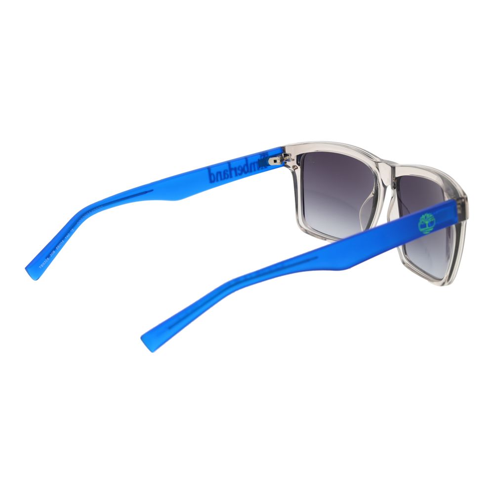 Lunettes de soleil Timberland homme carrées monture acier inoxydable gris, verres gris – TI-1063346