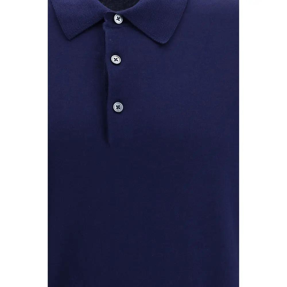 Tom Ford Blue Cotton Polo Shirt by Tom Ford