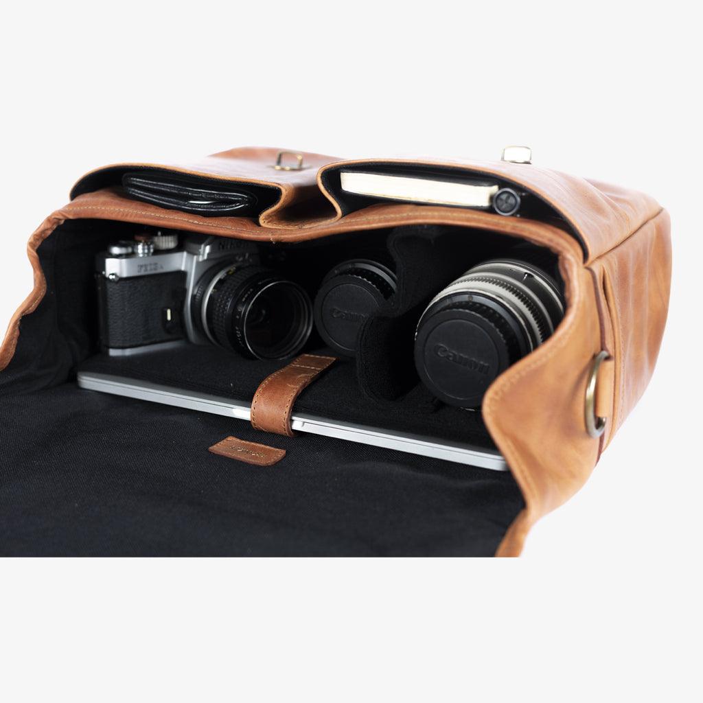 Roma Tanned Leather Camera Bag