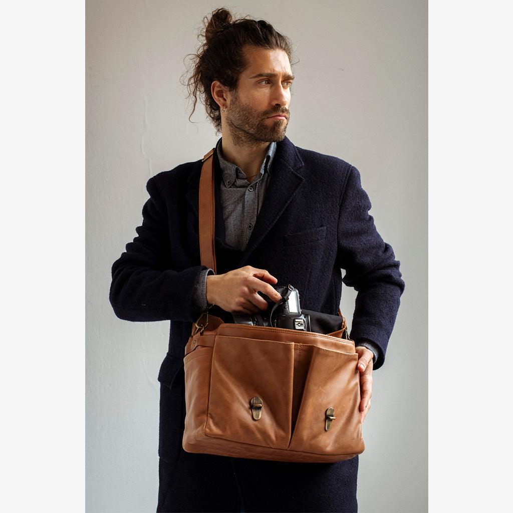 Roma Tanned Leather Camera Bag
