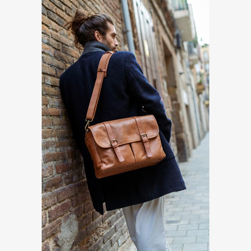 Roma Tanned Leather Camera Bag
