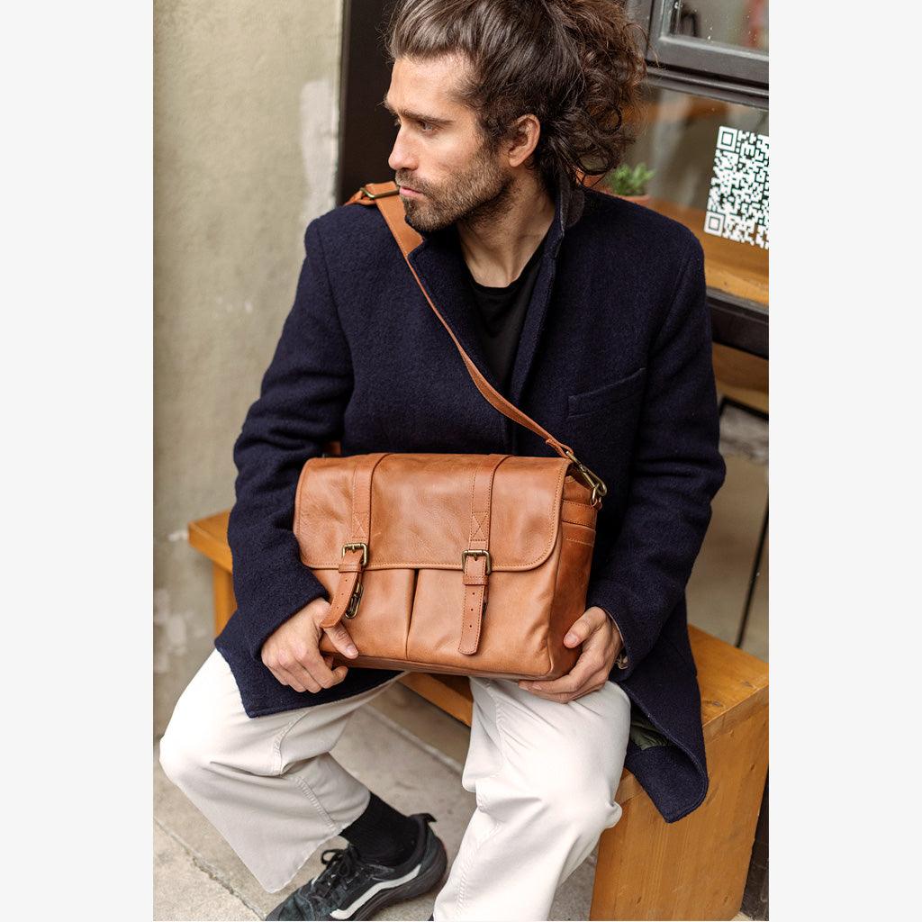 Roma Tanned Leather Camera Bag