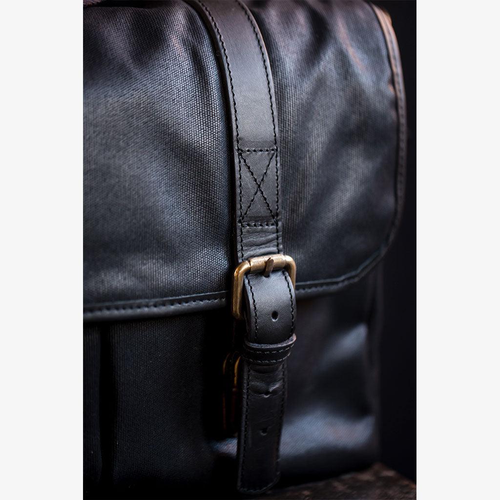 Limited Edition - Roma Black Waxed Canvas Camera Bag