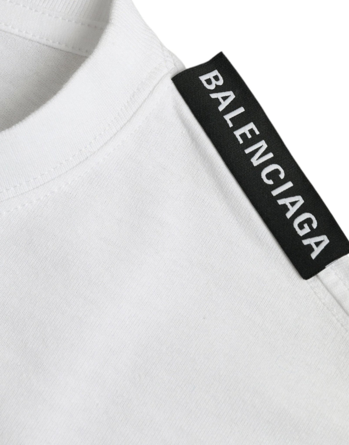 Balenciaga Off White Cotton Jersey Round Neck T-shirt - HBPS Beauty & Fashion