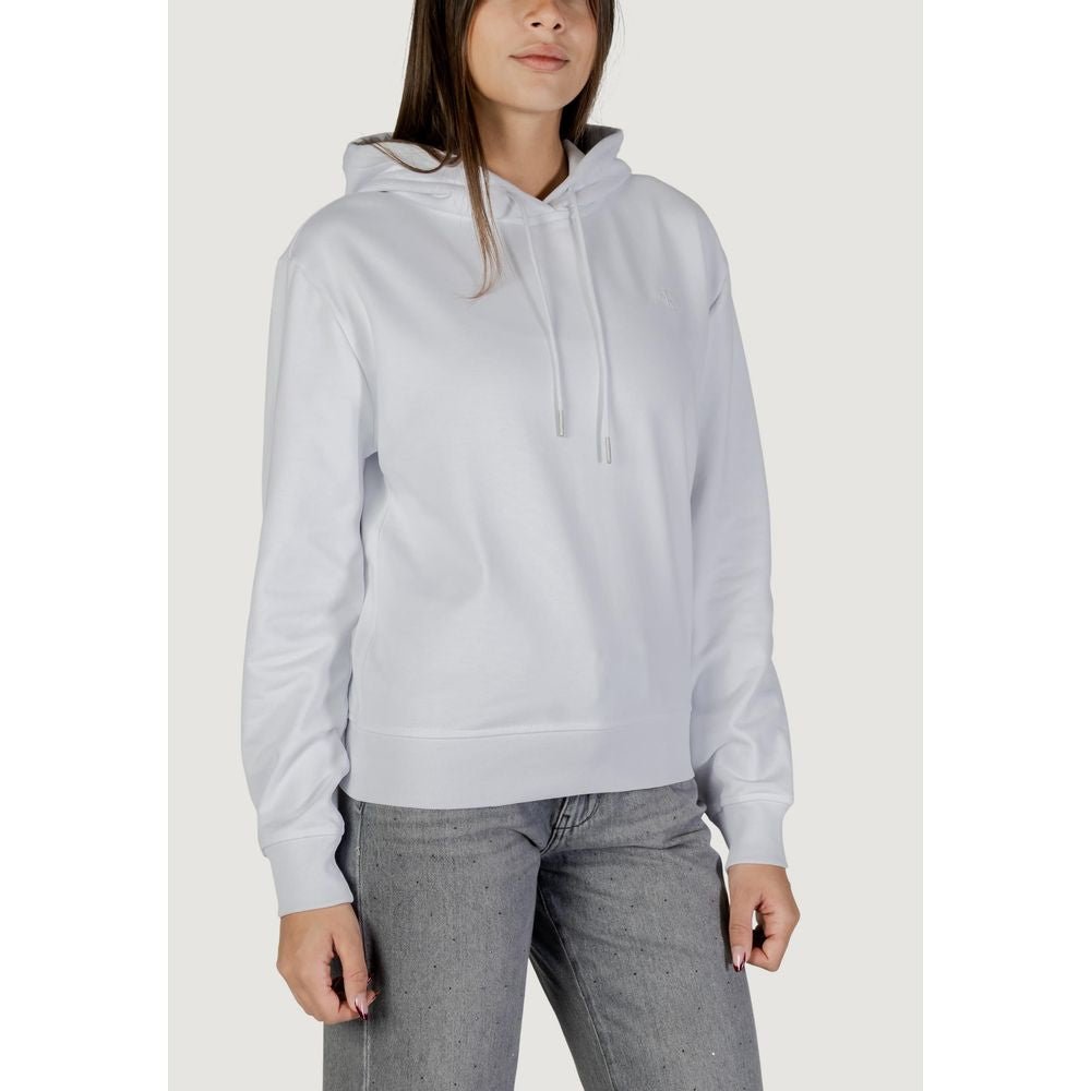 Calvin Klein Jeans White Cotton Hoodie - HBPS Beauty & Fashion