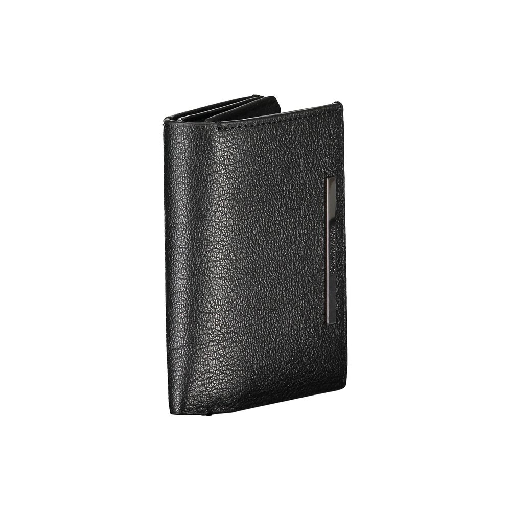 Calvin Klein Sleek Black Leather Wallet with Coin Purse - HBPS Beauty & Fashion