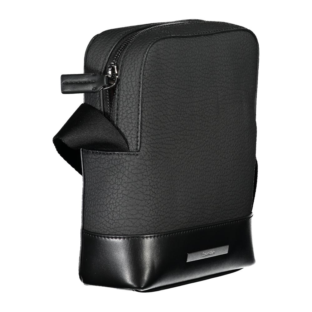 Calvin Klein Sleek Black Shoulder Bag with Contrasting Details - HBPS Beauty & Fashion