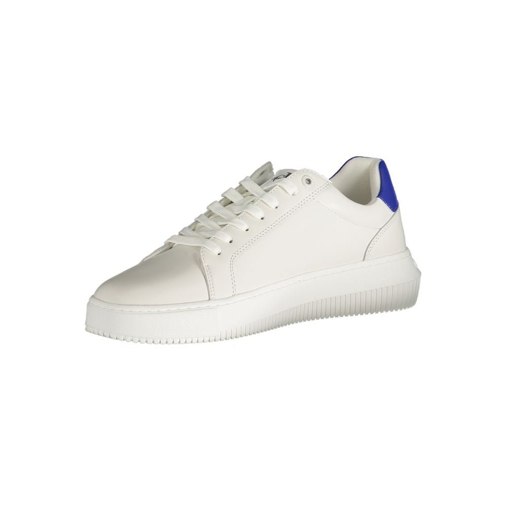 Calvin Klein White Leather Men Sneaker - HBPS Beauty & Fashion