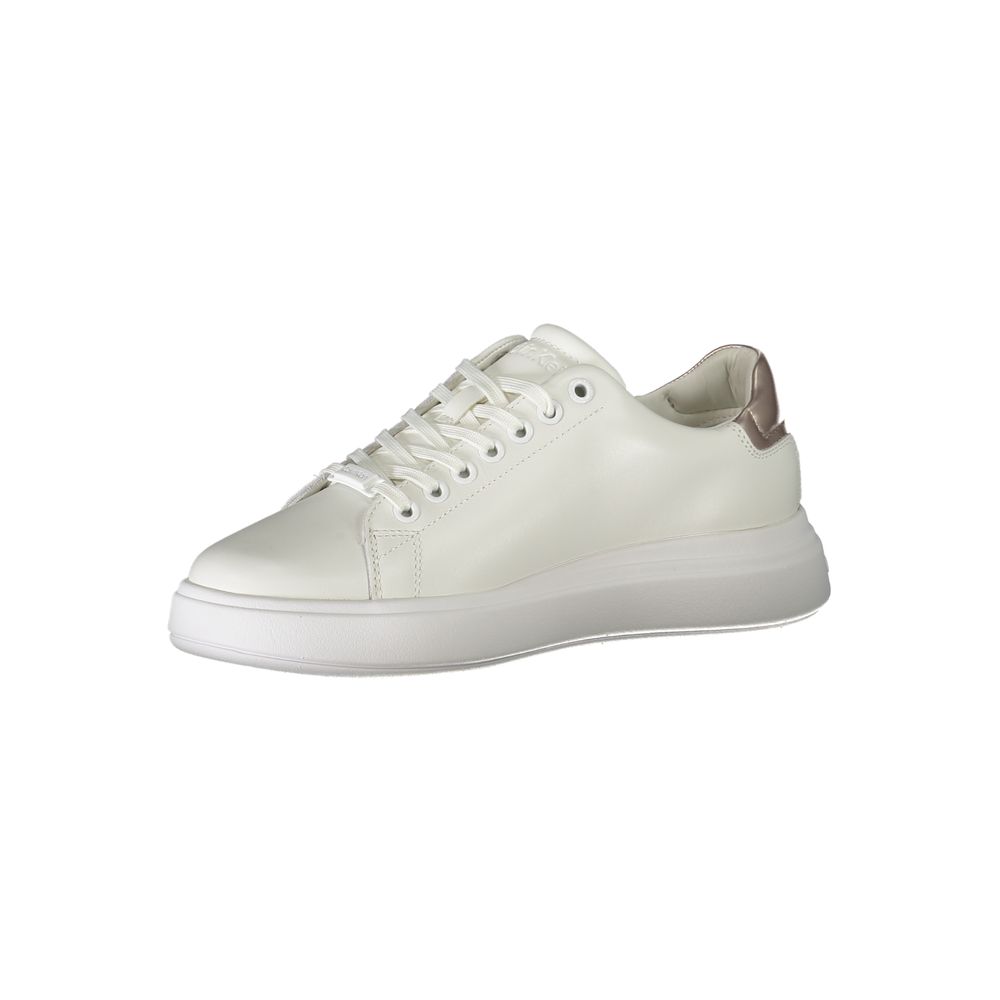 Calvin Klein White Leather Women Sneaker - HBPS Beauty & Fashion