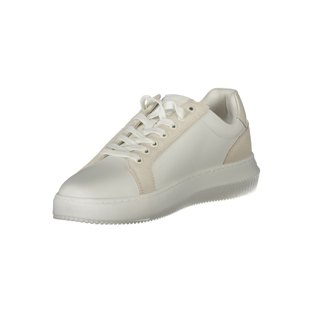 Calvin Klein White Polyurethane Men Sneaker - HBPS Beauty & Fashion
