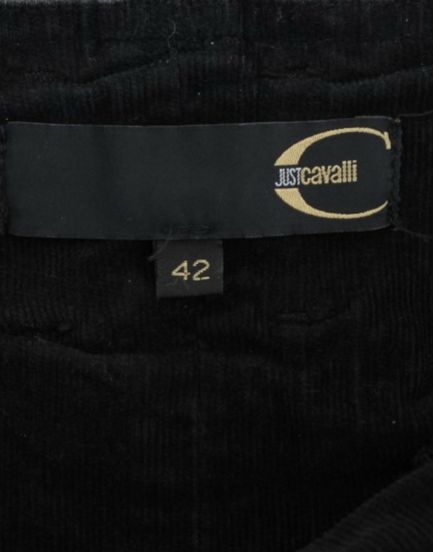 Cavalli Black Corduroy Pencil Skirt - HBPS Beauty & Fashion