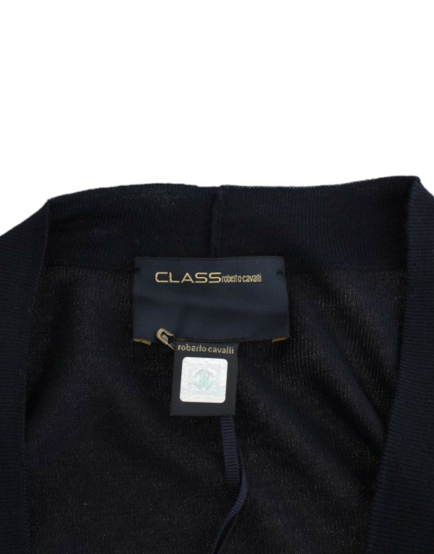 Cavalli Black cropped wool cardigan - HBPS Beauty & Fashion
