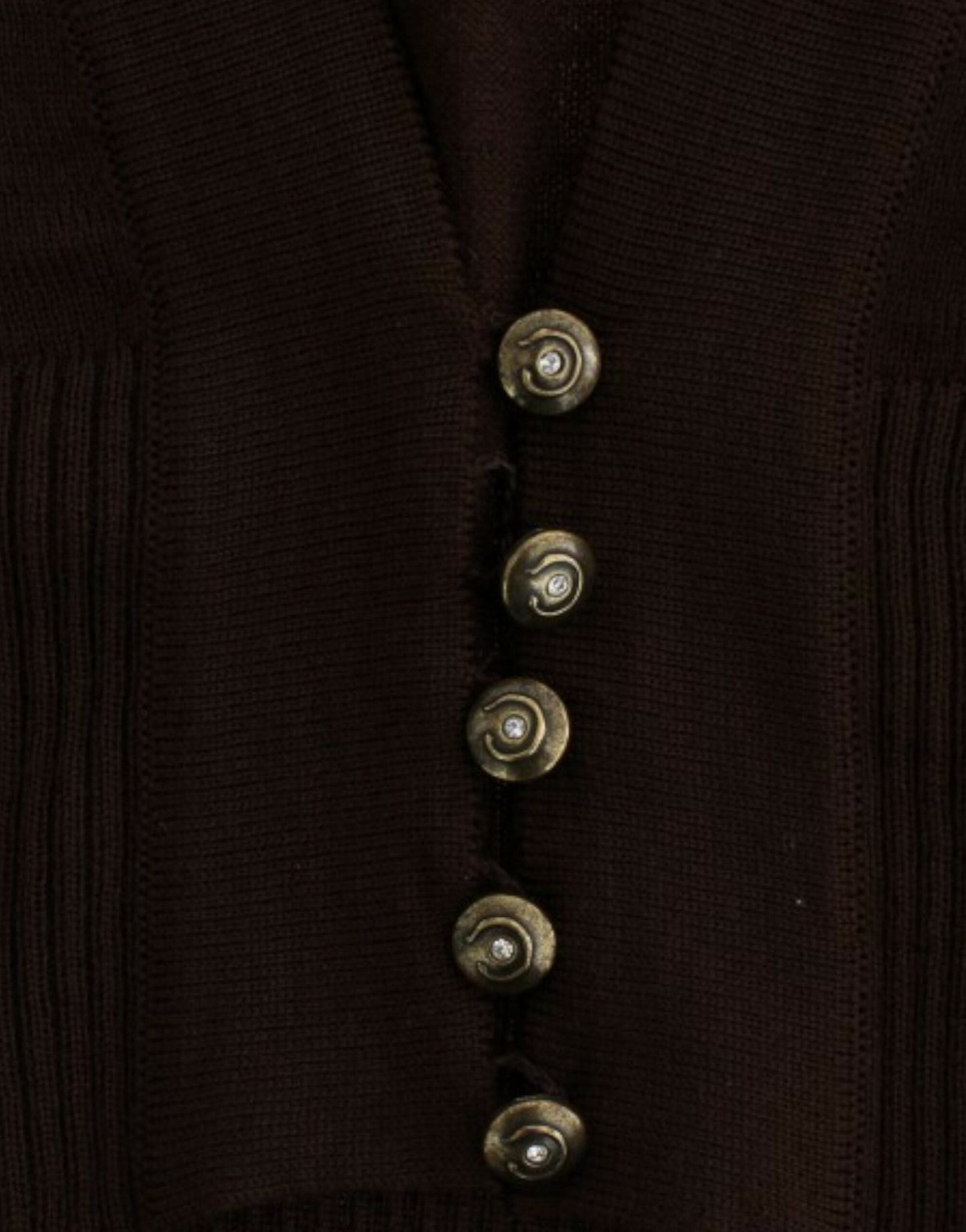 Cavalli Brown cropped wool cardigan - HBPS Beauty & Fashion