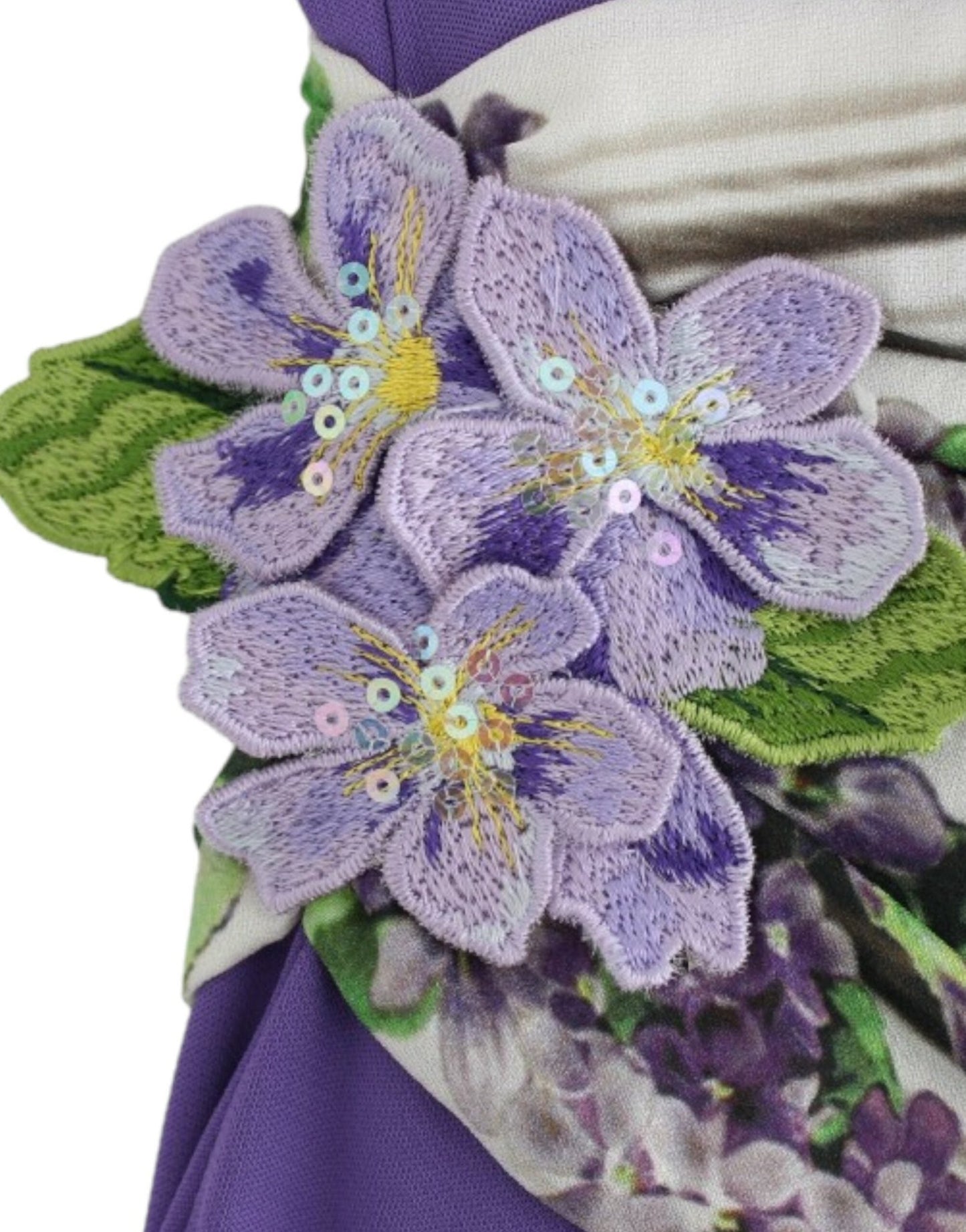 Cavalli Purple longsleeved dress - HBPS Beauty & Fashion