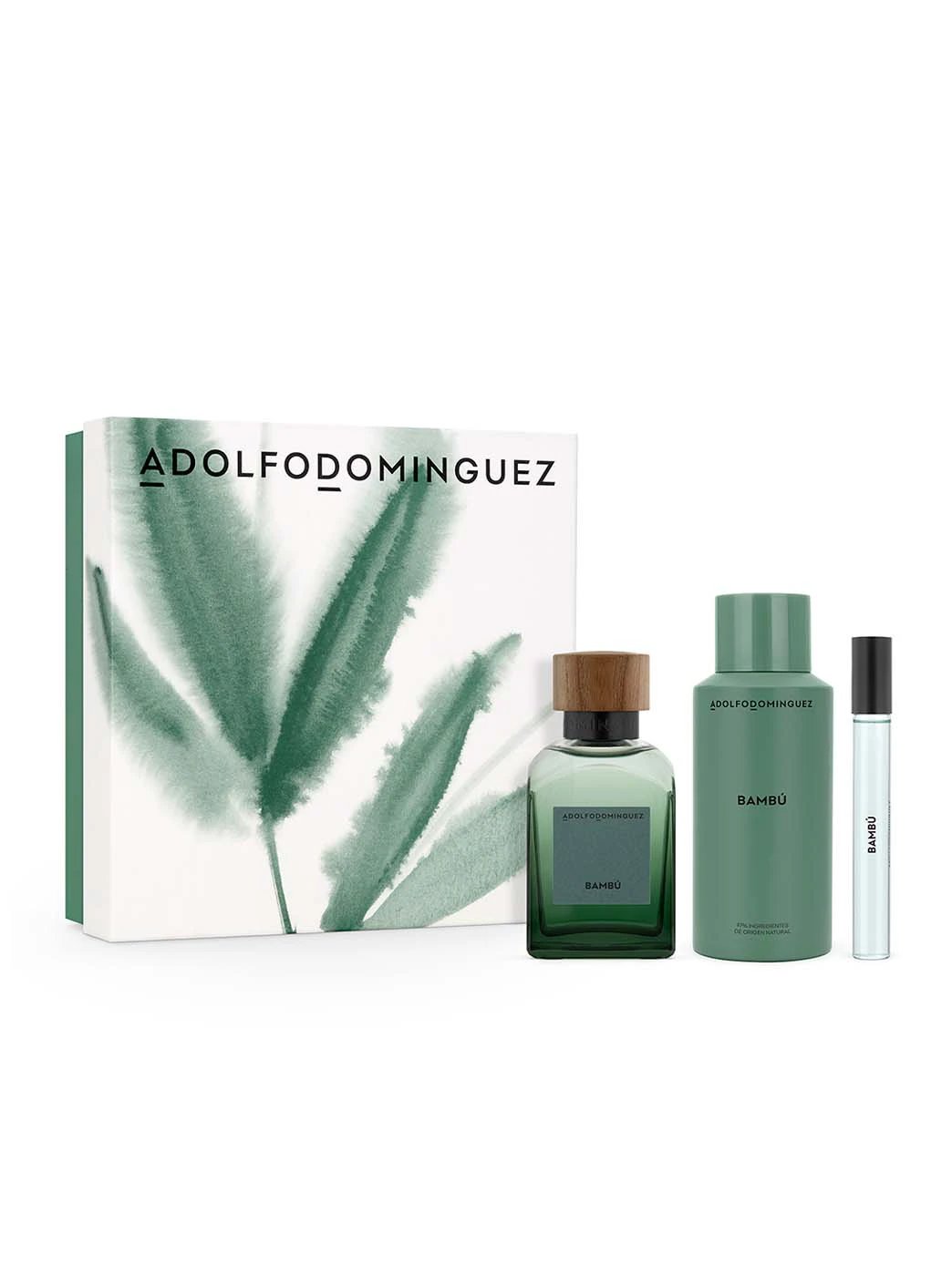 Coffret Bambú Eau de Parfum Adolfo Domínguez 120 ml Déodorant 150 ml Flacon 10 ml