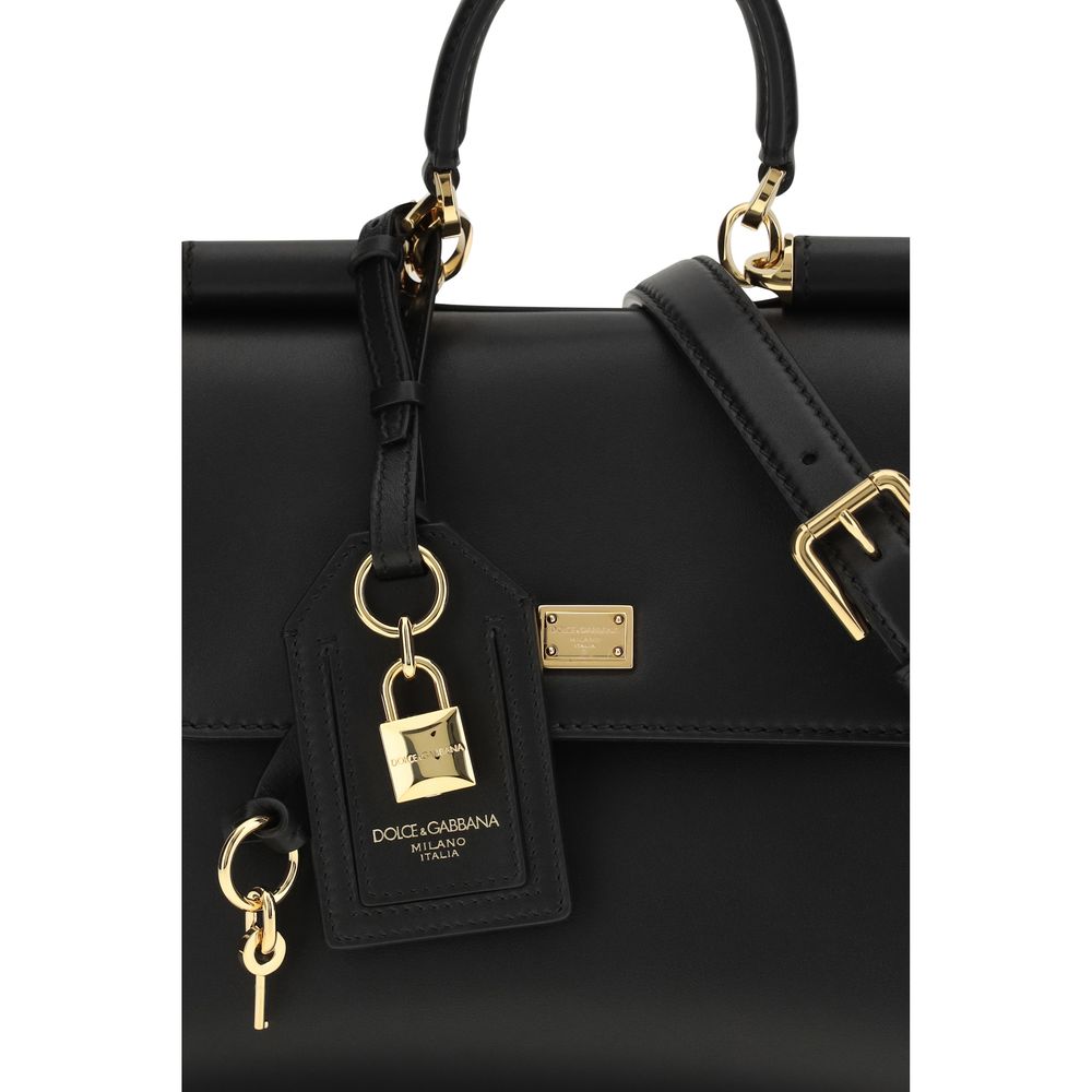 Dolce & Gabbana Black Calf Leather Bos Taurus Shoulder Bag - HBPS Beauty & Fashion