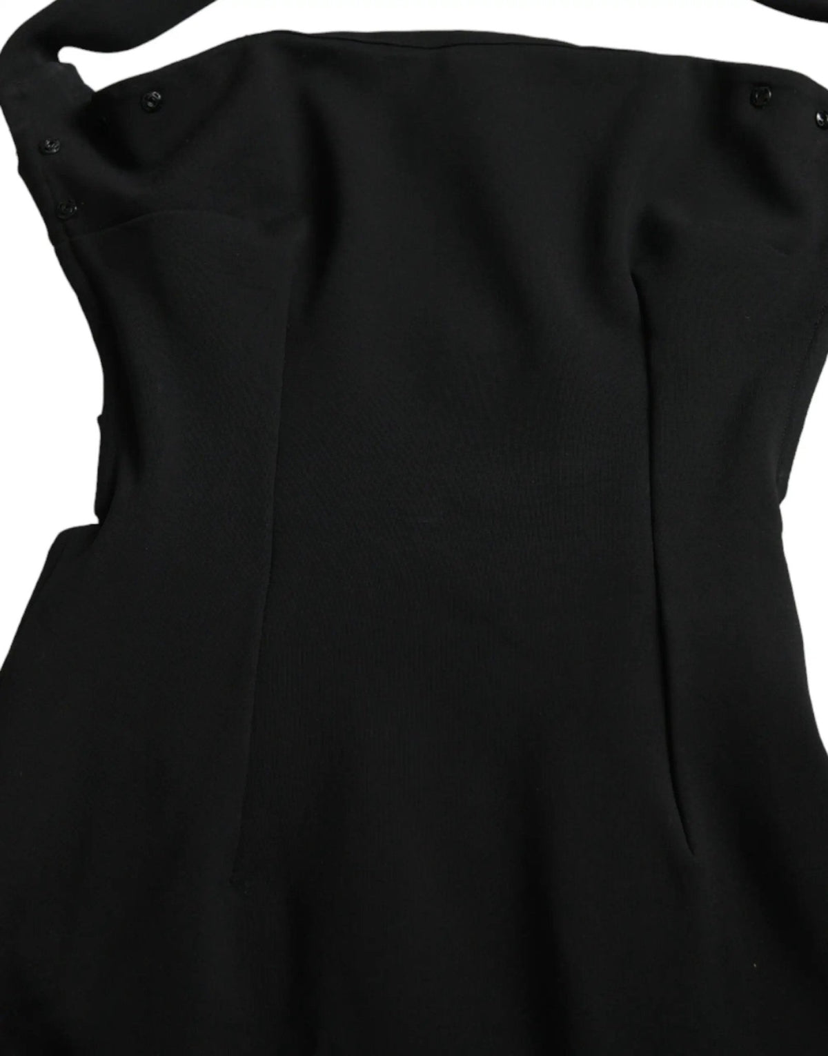 Dolce & Gabbana Black Sheath Halter Sleeveless Midi Dress - HBPS Beauty & Fashion