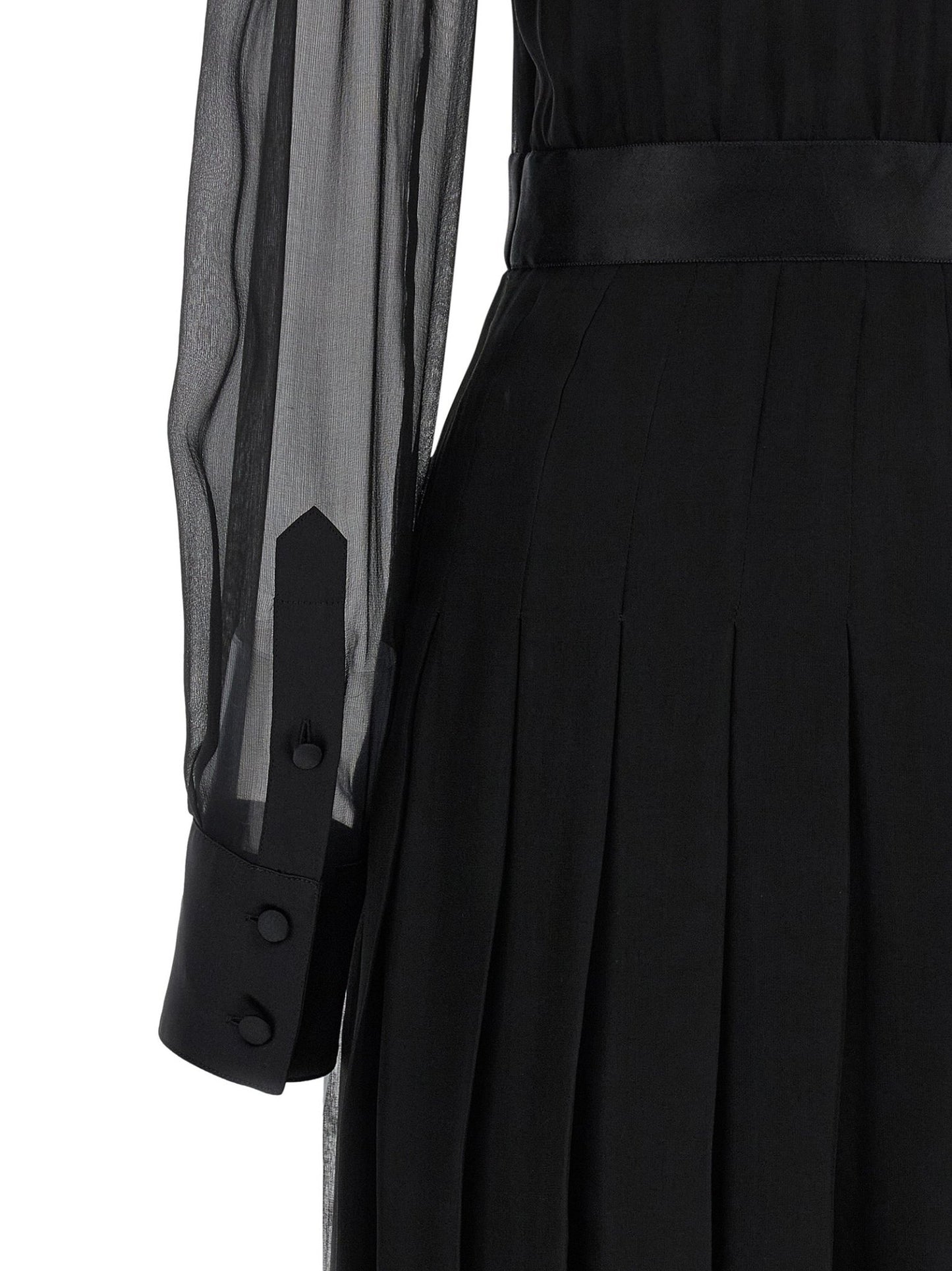 Dolce & Gabbana Black Silk Midi Dress - HBPS Beauty & Fashion