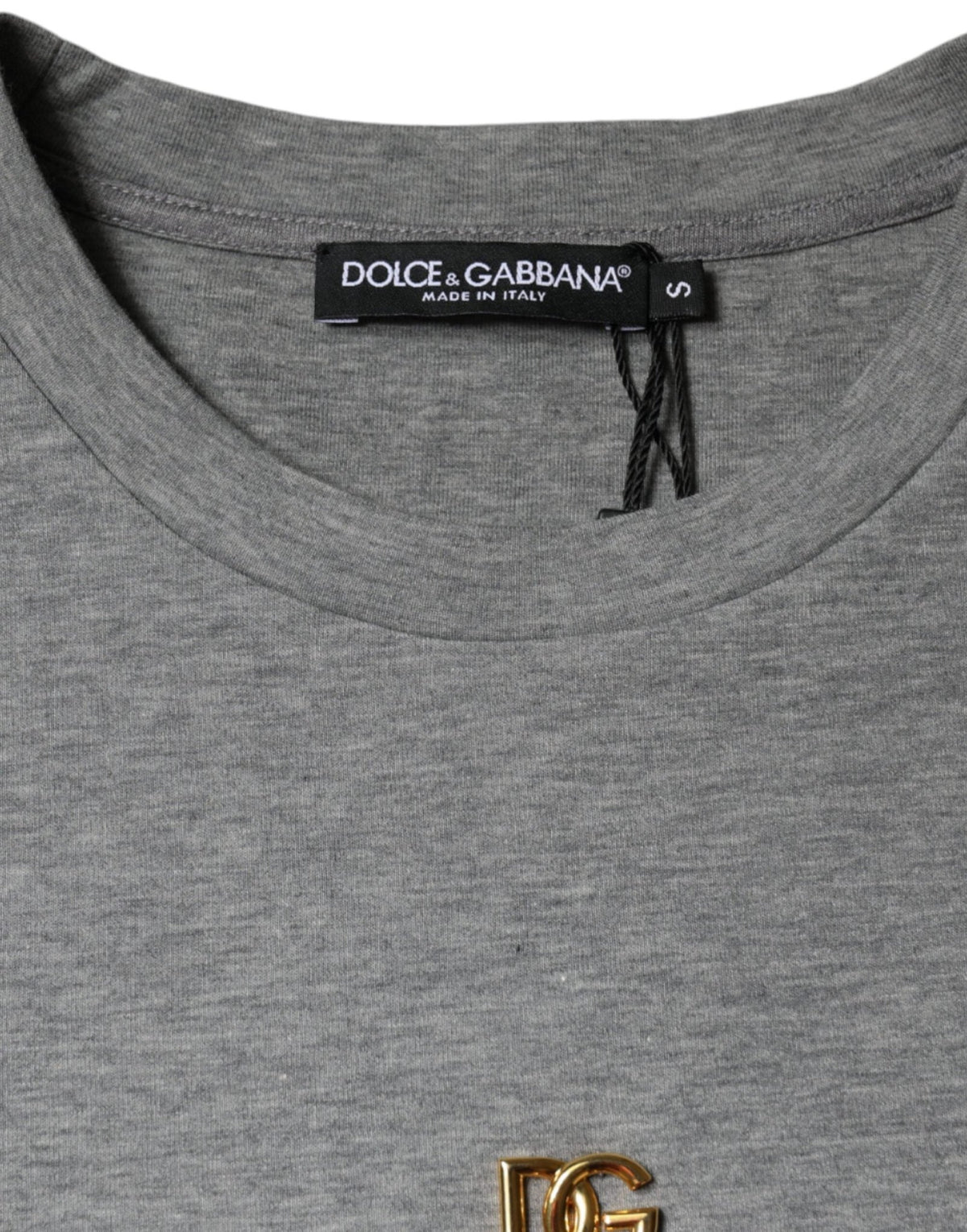 Dolce & Gabbana Gray Cotton Blend Embellished Tee T-shirt - HBPS Beauty & Fashion