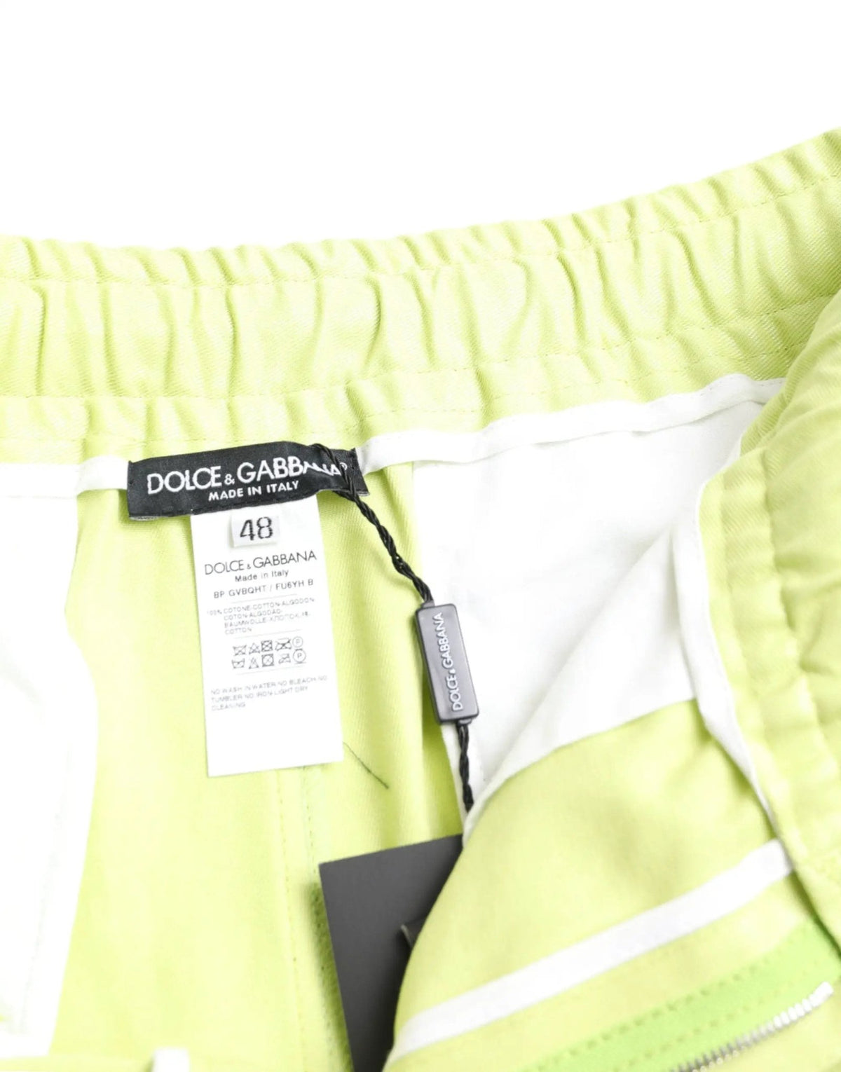 Dolce & Gabbana Light Green Cotton Men Cargo Bermuda Shorts - HBPS Beauty & Fashion