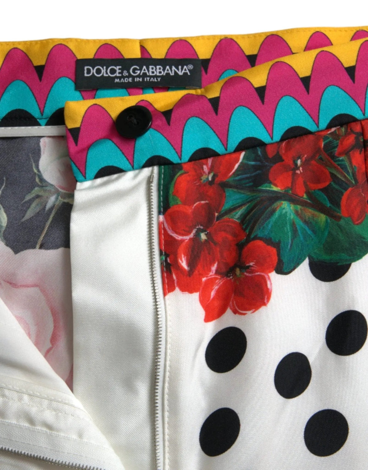Dolce & Gabbana Multicolor Floral Polka Dot Hot Pants Shorts - HBPS Beauty & Fashion