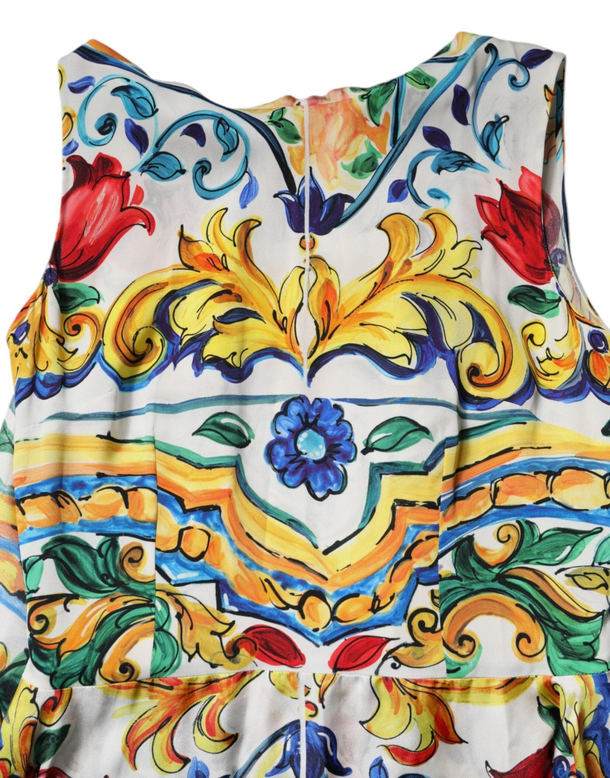 Dolce & Gabbana Multicolor Majolica Kaftan Short Sleeves Maxi Dress - HBPS Beauty & Fashion