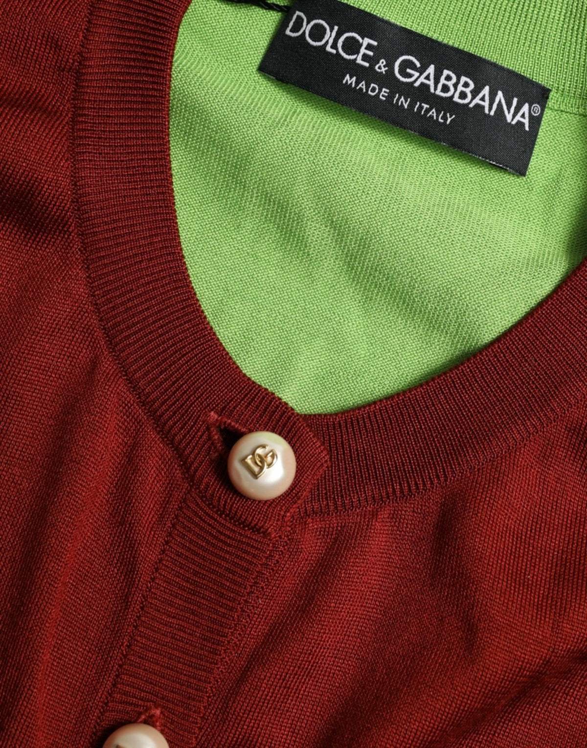 Dolce & Gabbana Multicolor Silk Crewneck Cardigan Sweater - HBPS Beauty & Fashion