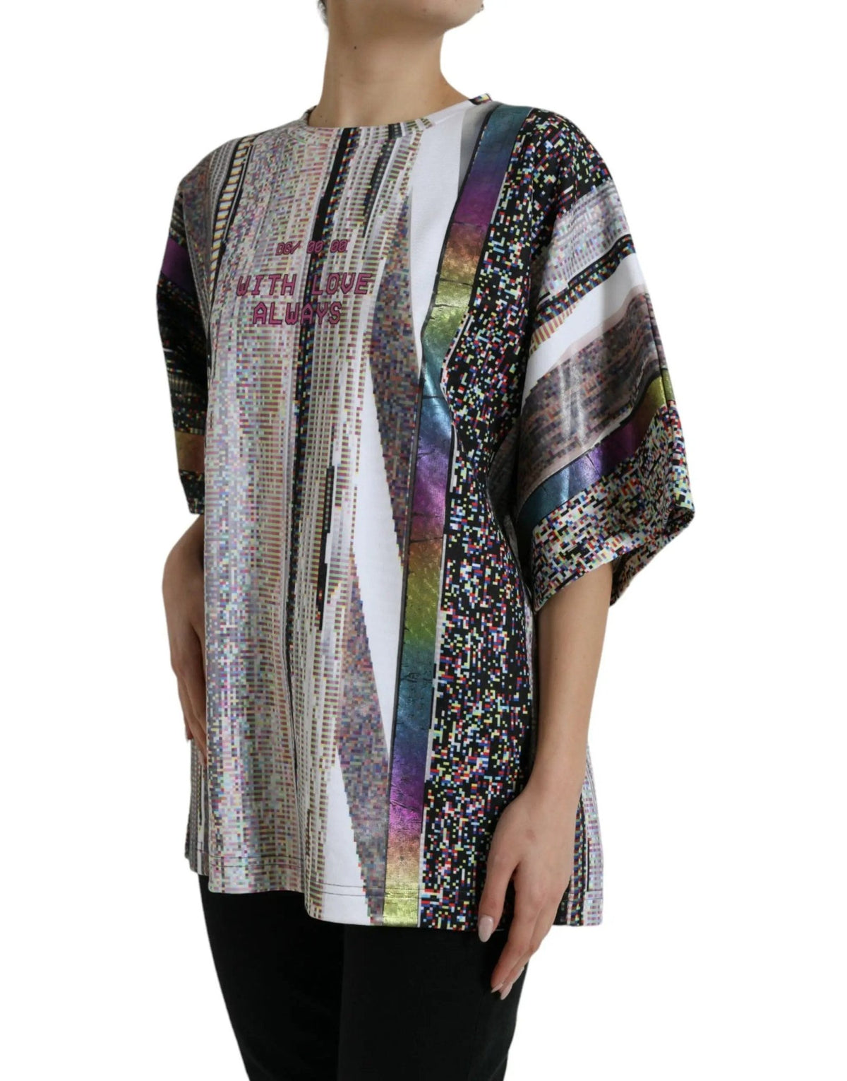 Dolce & Gabbana Multicolor With Love Always Print T-shirt - HBPS Beauty & Fashion