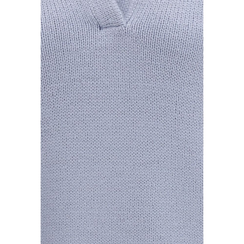 Gabriela Hearst Blue Cashmere Polo Shirt - HBPS Beauty & Fashion