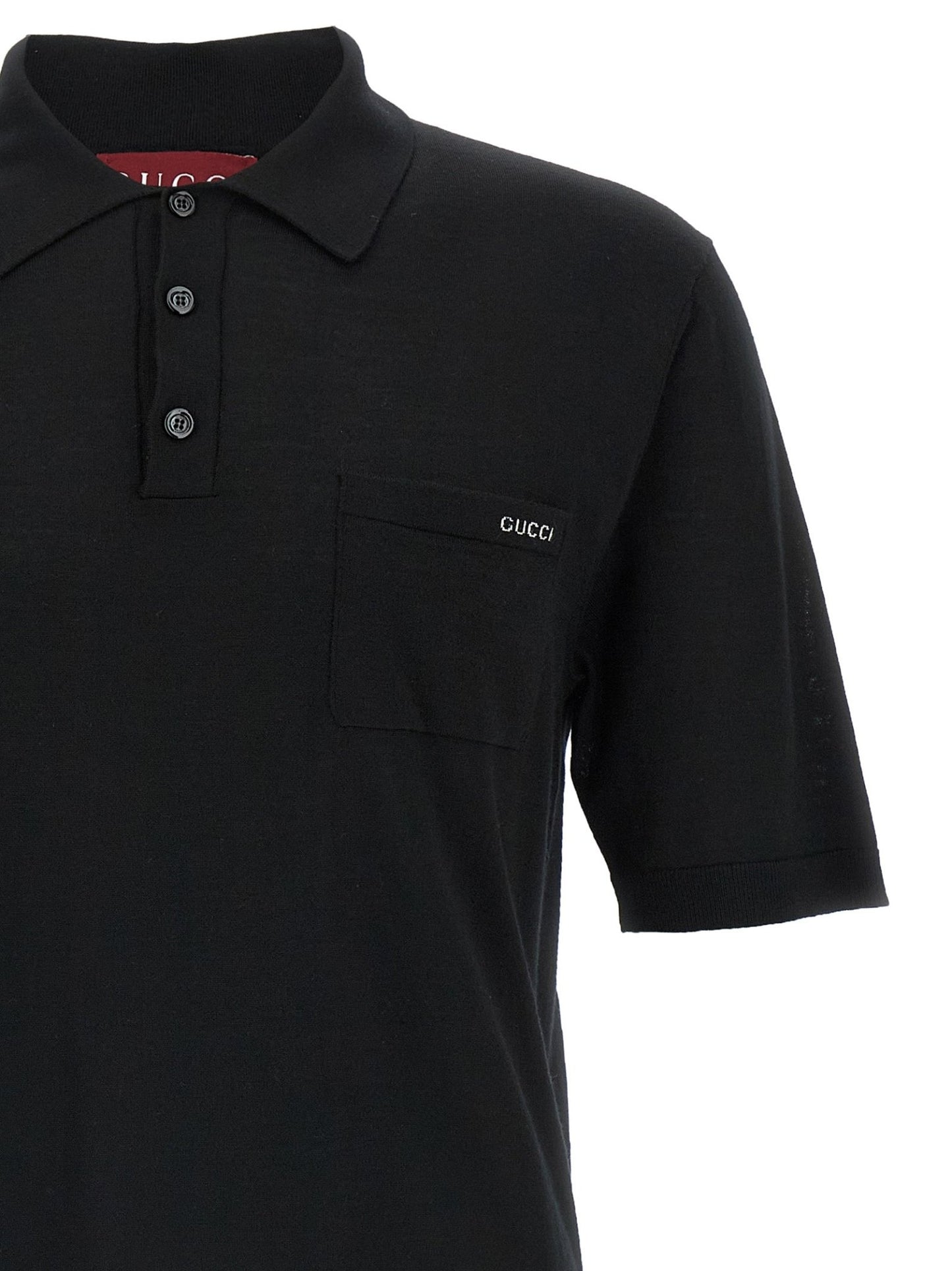 Gucci Black Wool Polo Shirt - HBPS Beauty & Fashion