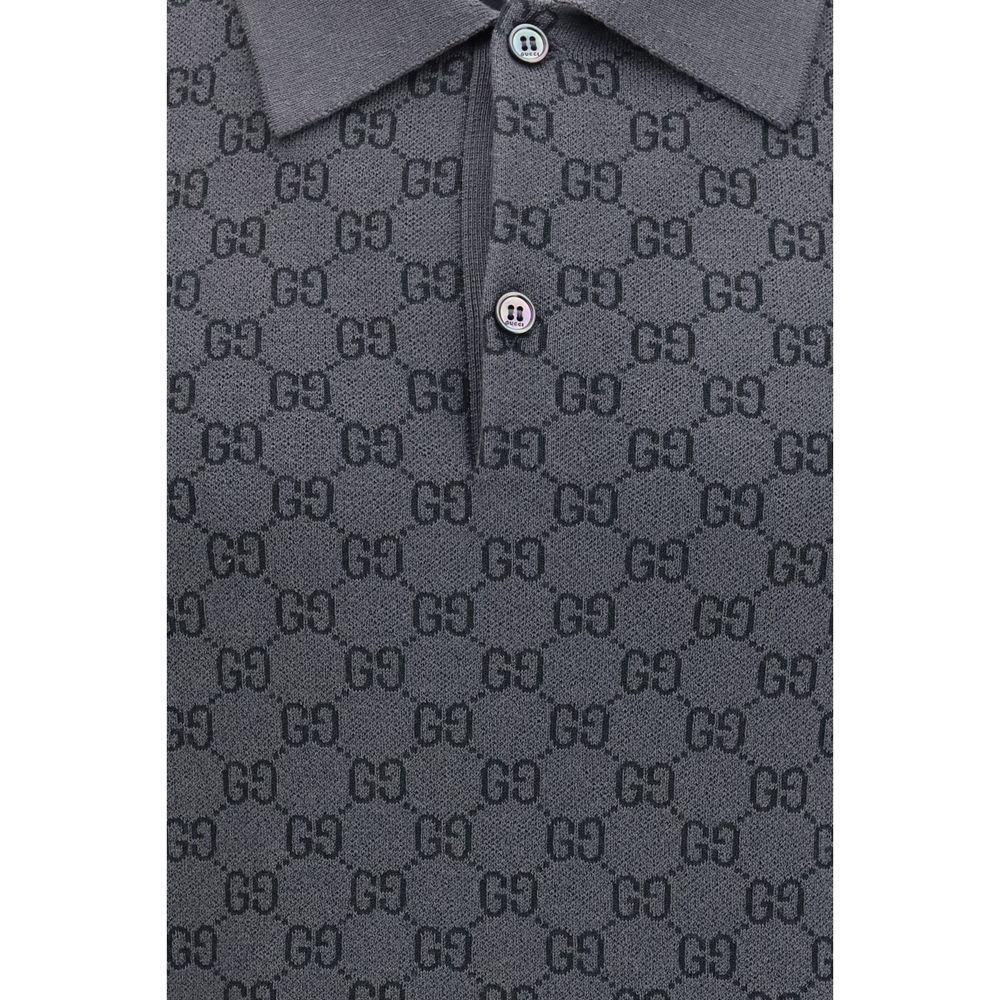 Gucci Gray Wool Oves Aries Polo Shirt - HBPS Beauty & Fashion