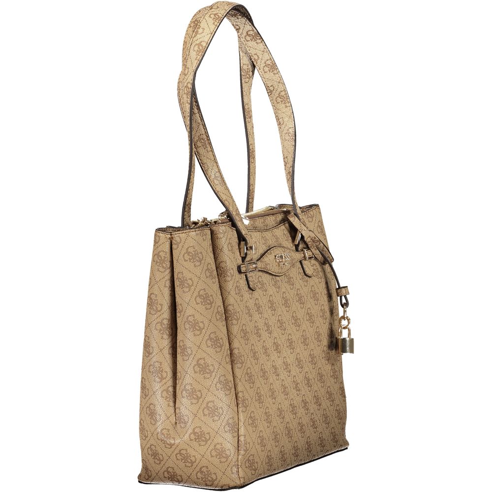 Guess Jeans Beige Polyurethane Women Handbag - HBPS Beauty & Fashion
