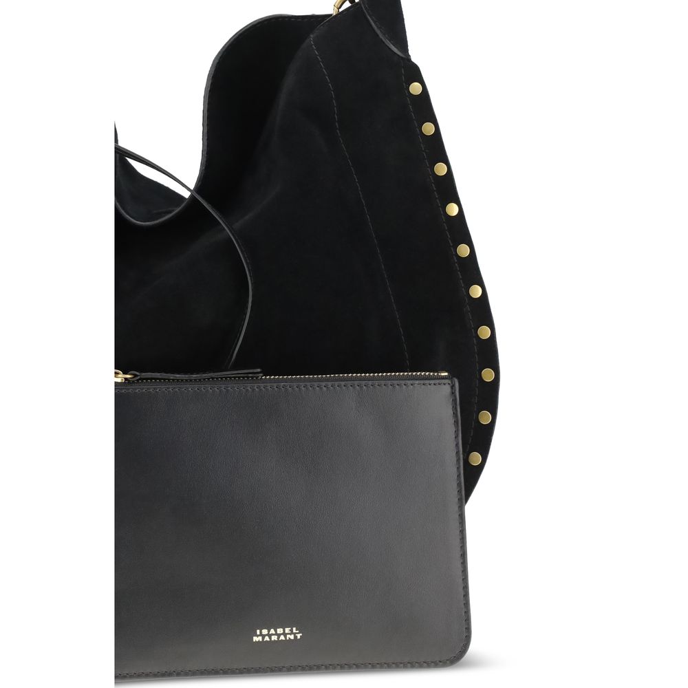 Isabel Marant Black Calf Leather Bos Taurus Shoulder Bag - HBPS Beauty & Fashion