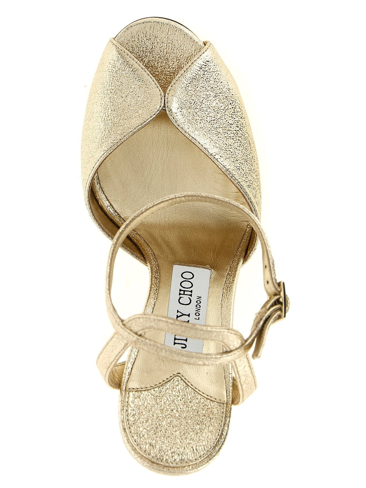 Jimmy Choo Gold Goatskin Stiletto Heel Sandals - HBPS Beauty & Fashion