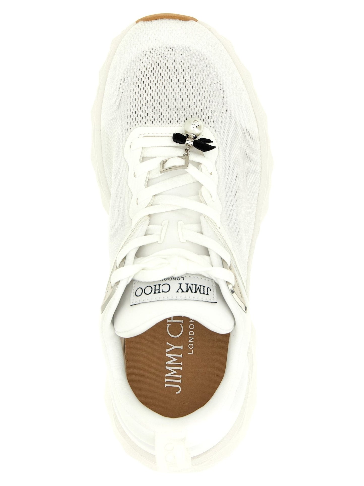 Jimmy Choo White Tencel Athletic Sneakers - HBPS Beauty & Fashion