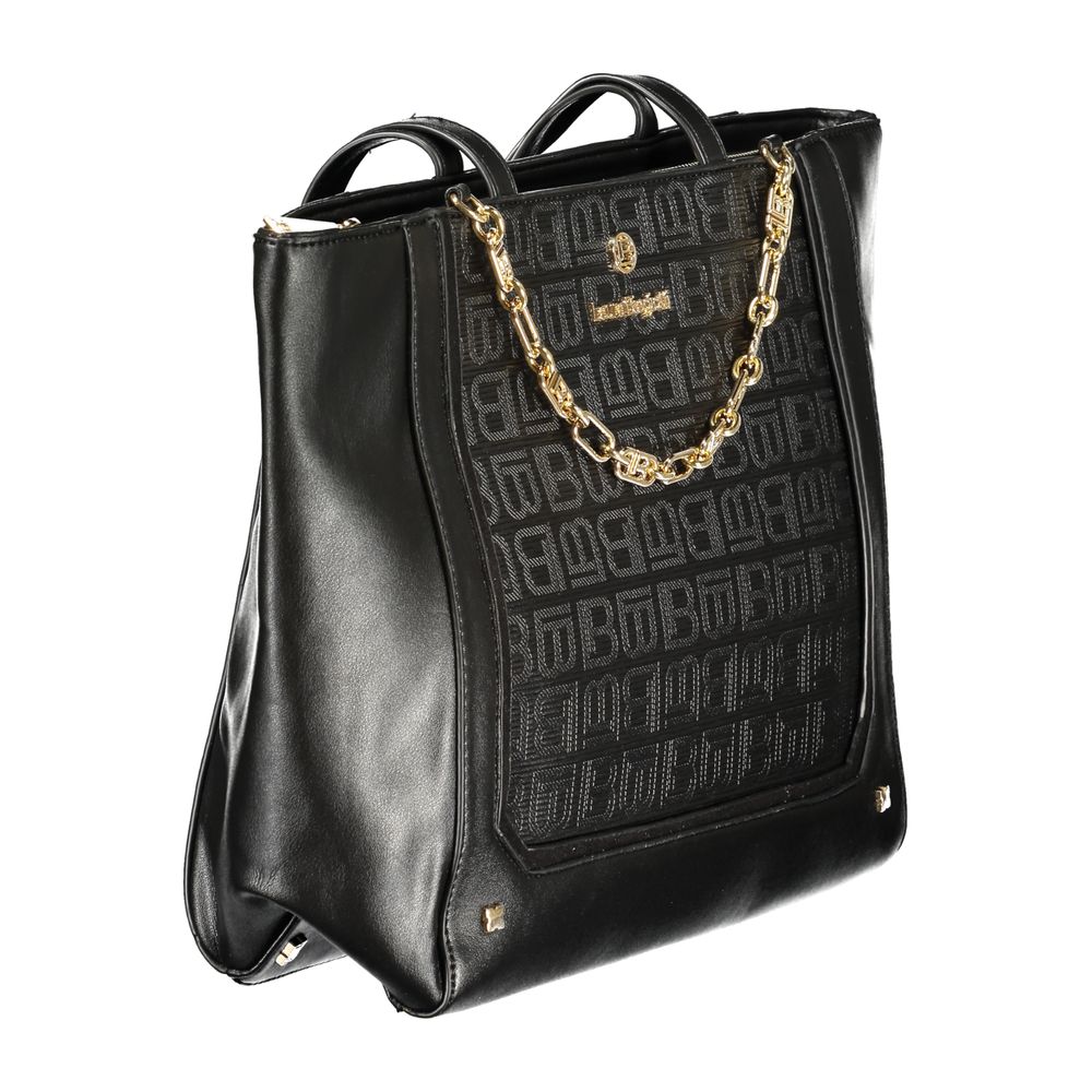 Laura Biagiotti Black PVC Women Handbag - HBPS Beauty & Fashion