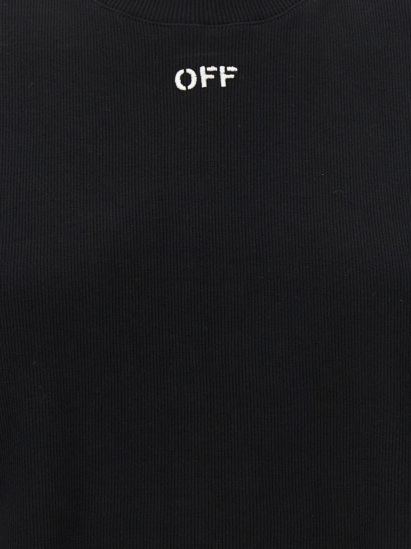 Off-White Black Cotton T-Shirt - HBPS Beauty & Fashion