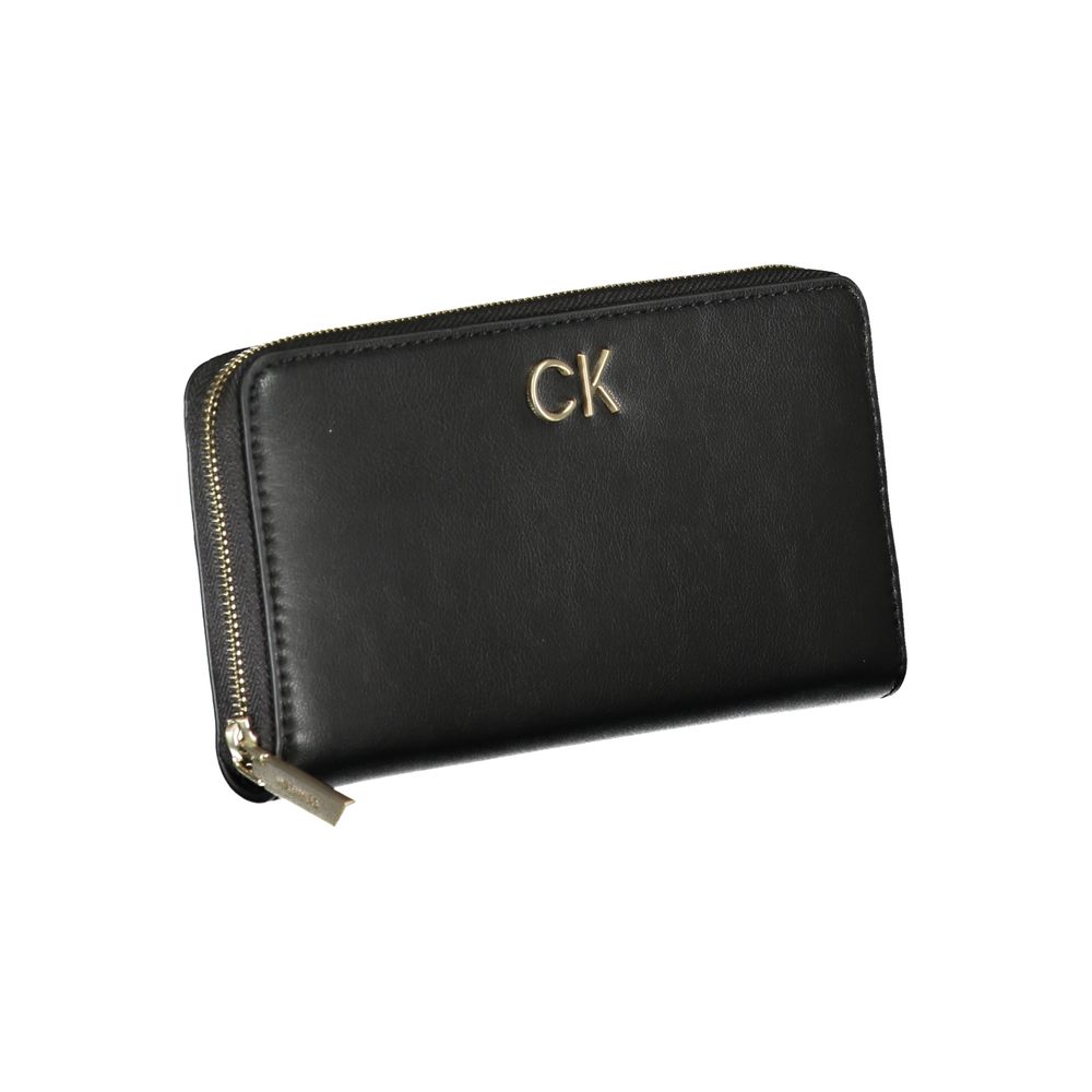 Portefeuille Calvin Klein Femme Noir – 5 Compartiments, Anti-RFID, Porte-Monnaie & Fermeture Zip – Authentique | HBPS Fashion - HBPS Beauty & Fashion