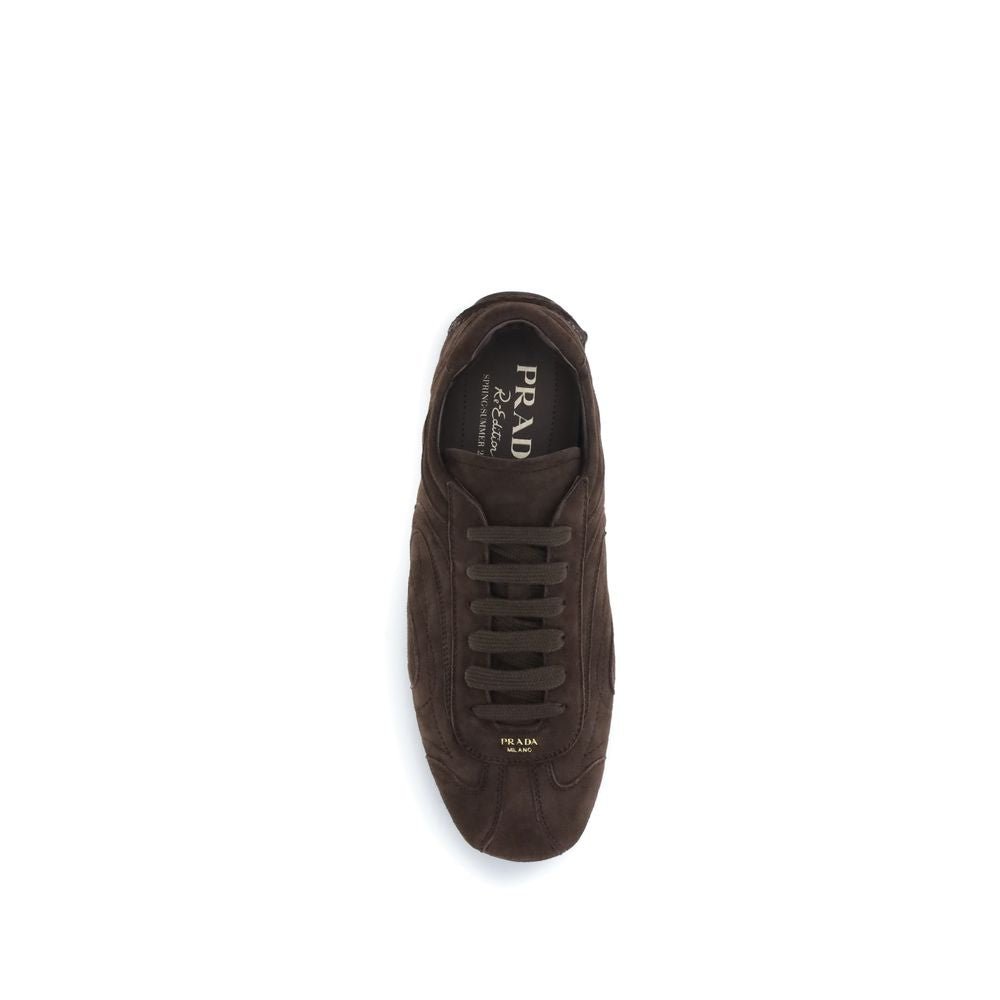 Prada Brown Calf Leather Bos Taurus Athletic Sneakers - HBPS Beauty & Fashion