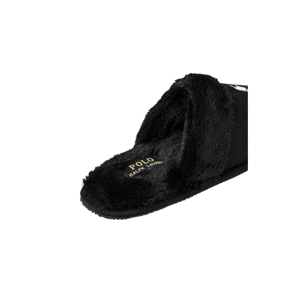 Ralph Lauren Black Polyester Slippers - HBPS Beauty & Fashion