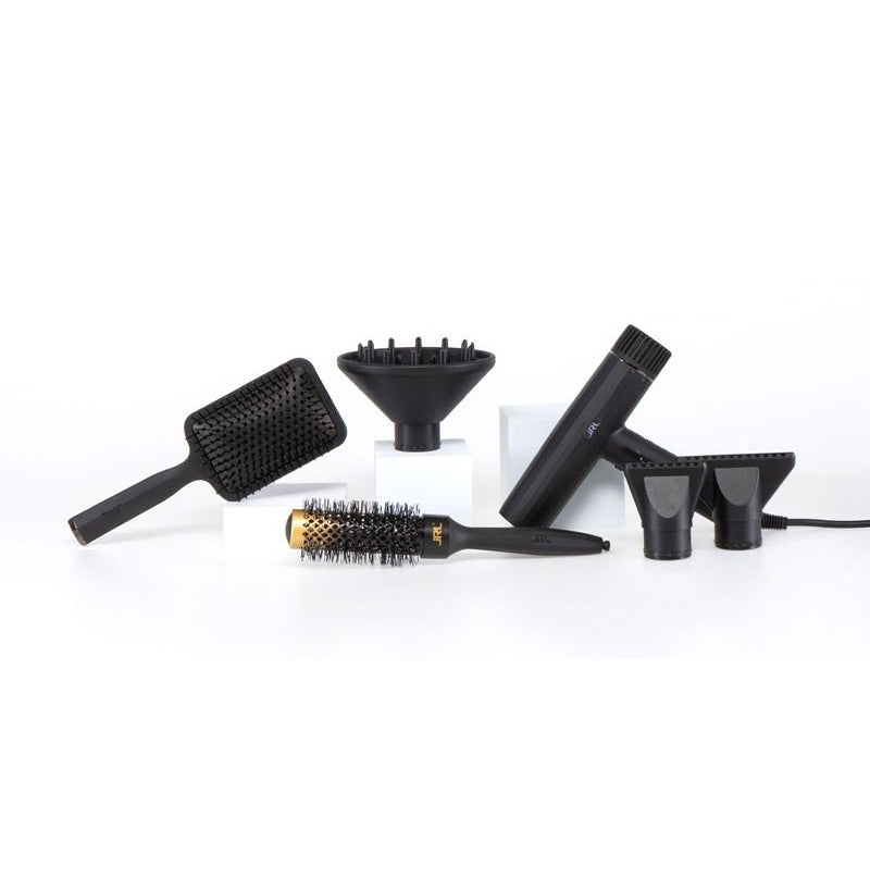 JRL Strong buschloser schwarzer JRL -Haartrocknen mit 2 Pinsel