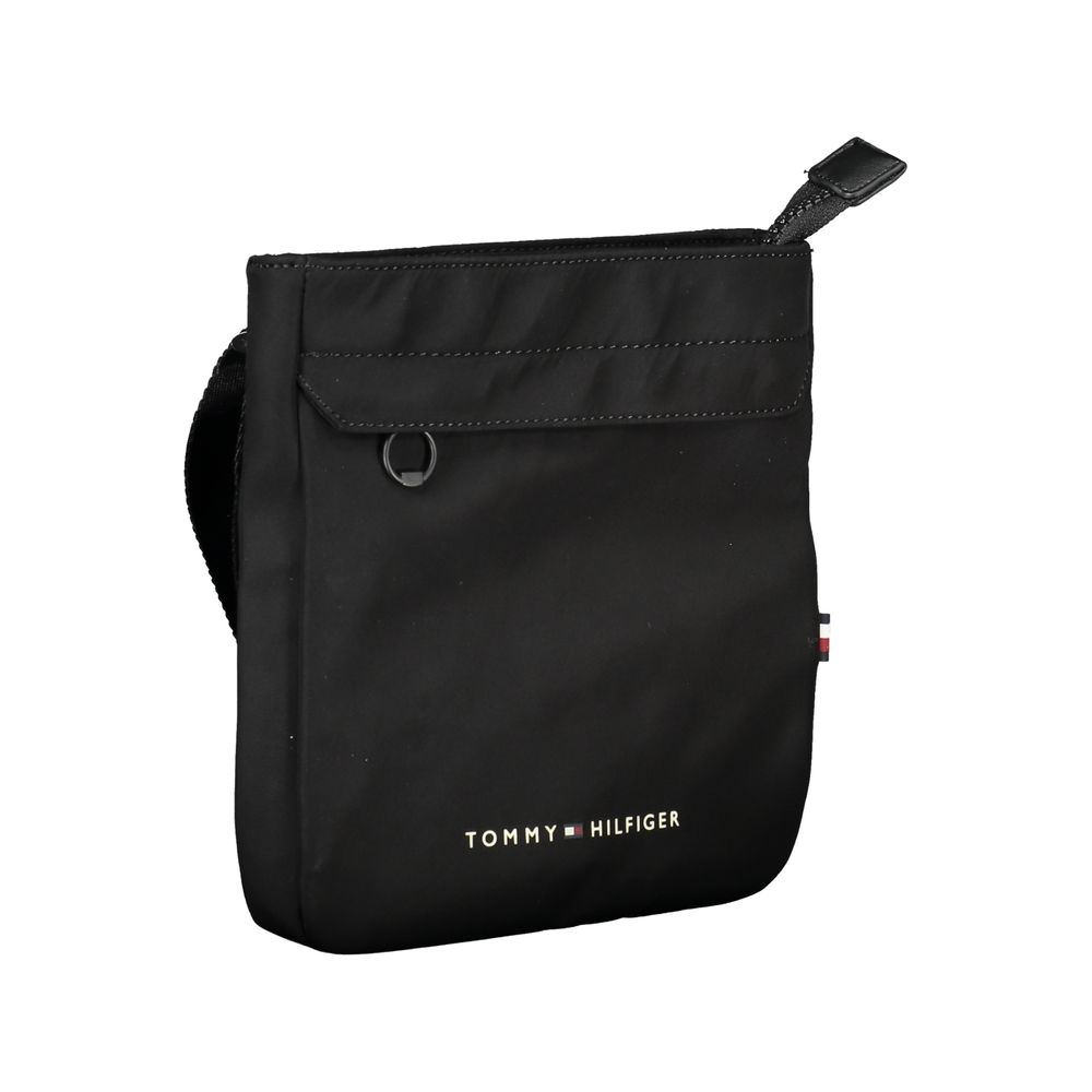 Tommy Hilfiger Black Polyester Men's Shoulder Bag - HBPS Beauty & Fashion