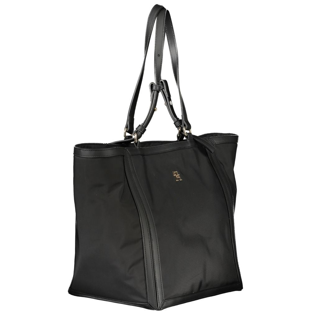 Tommy Hilfiger Black Polyester Women Handbag - HBPS Beauty & Fashion