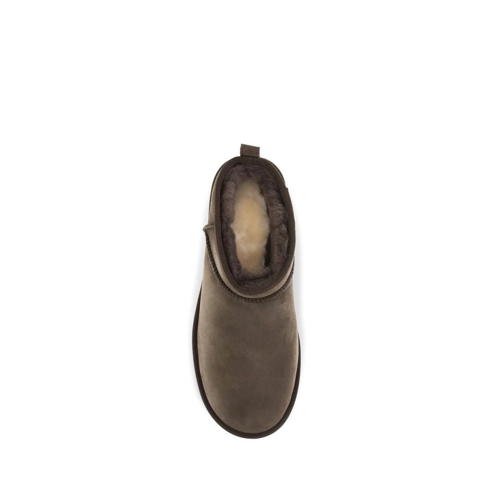 UGG Brown Leather Ankle Boots - HBPS Beauty & Fashion