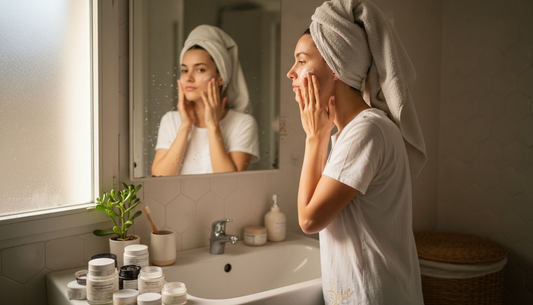 Une femme prend soin d’elle avec des soins de beauté sur mesure.