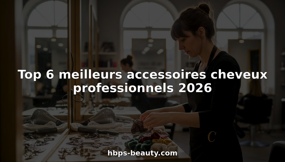Une coiffeuse prend le temps de disposer soigneusement les accessoires pour cheveux dans son salon, afin que tout soit prêt pour accueillir ses clientes.