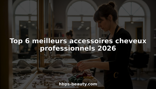 Une coiffeuse prend le temps de disposer soigneusement les accessoires pour cheveux dans son salon, afin que tout soit prêt pour accueillir ses clientes.