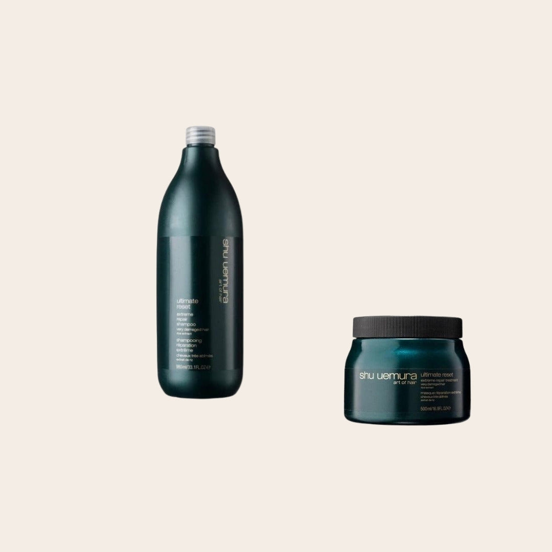 Coffret Shu Uemura Ultimate Reset – Shampooing 980 ml et Masque 500 ml